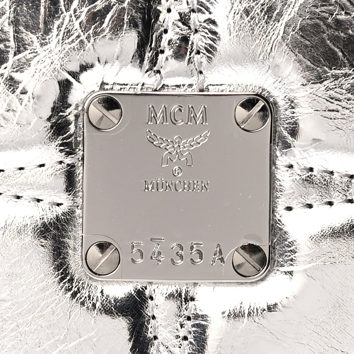 Metallic Calfskin Mini Half Moon Crossbody Bag Silver
