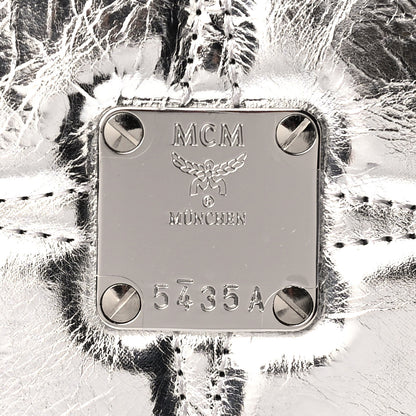 MCM Metallic Calfskin Mini Half Moon Crossbody Bag Silver 5 of 5