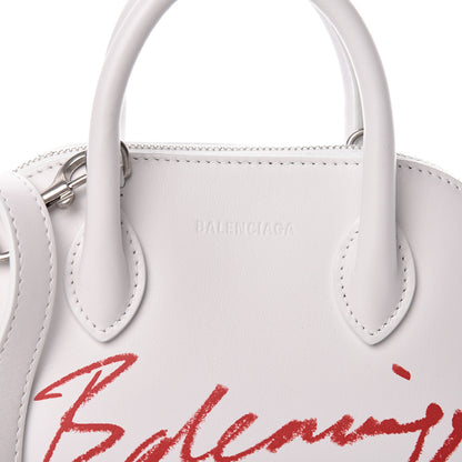 Balenciaga Calfskin Lipstick Logo XXS Ville Top Handle Bag White 7 of 10
