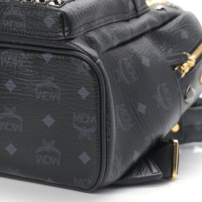 MCM Visetos Studded Small Stark M Backpack Black 8 of 11