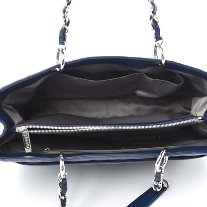 Chanel Caviar Quilted XL Grand Shopping Tote GST Navy Blue 7 of 10