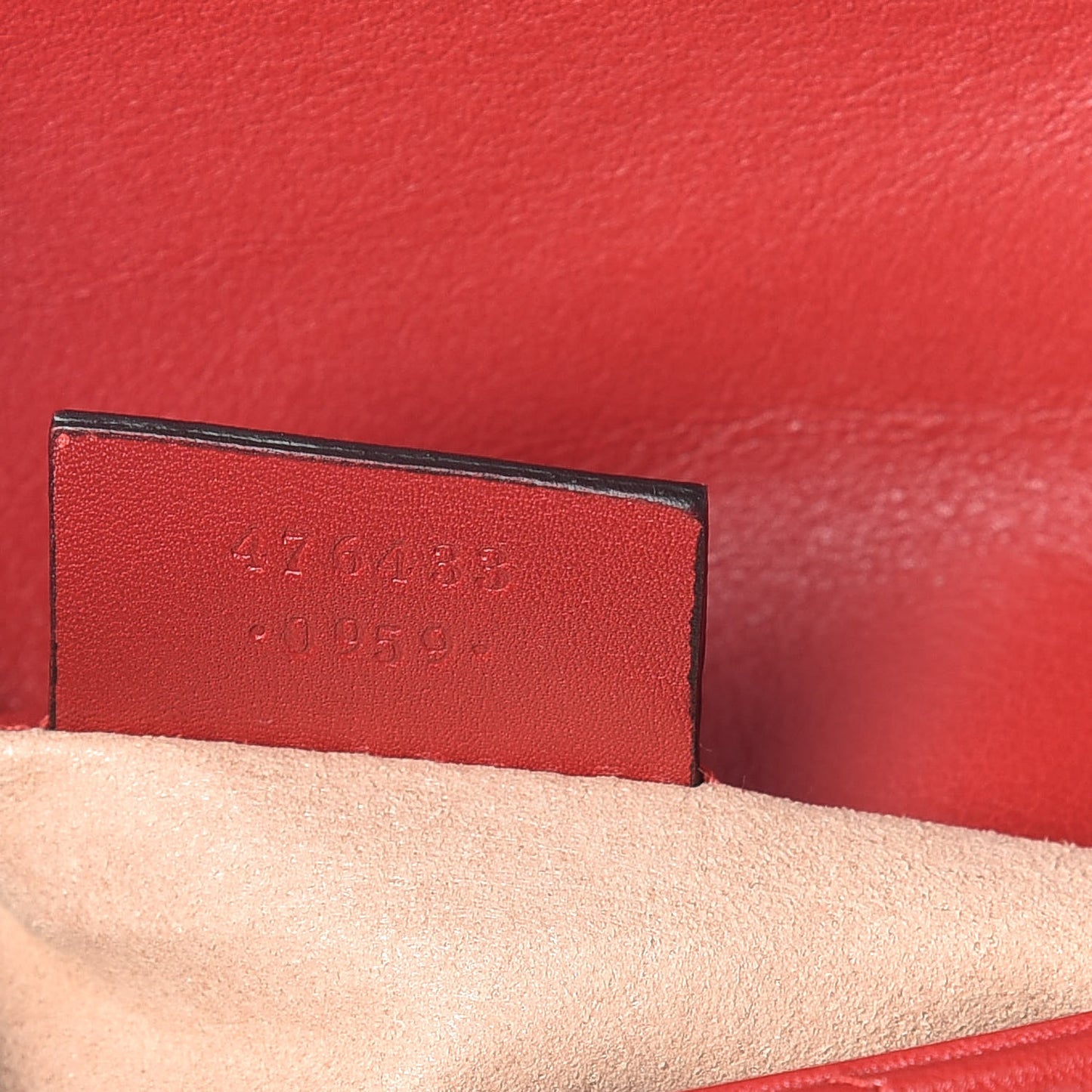 Calfskin Matelasse Super Mini GG Marmont Shoulder Bag Hibiscus Red