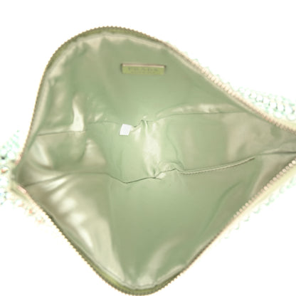 Prada Satin Crystal Triangle Pouch Acqua 5 of 10