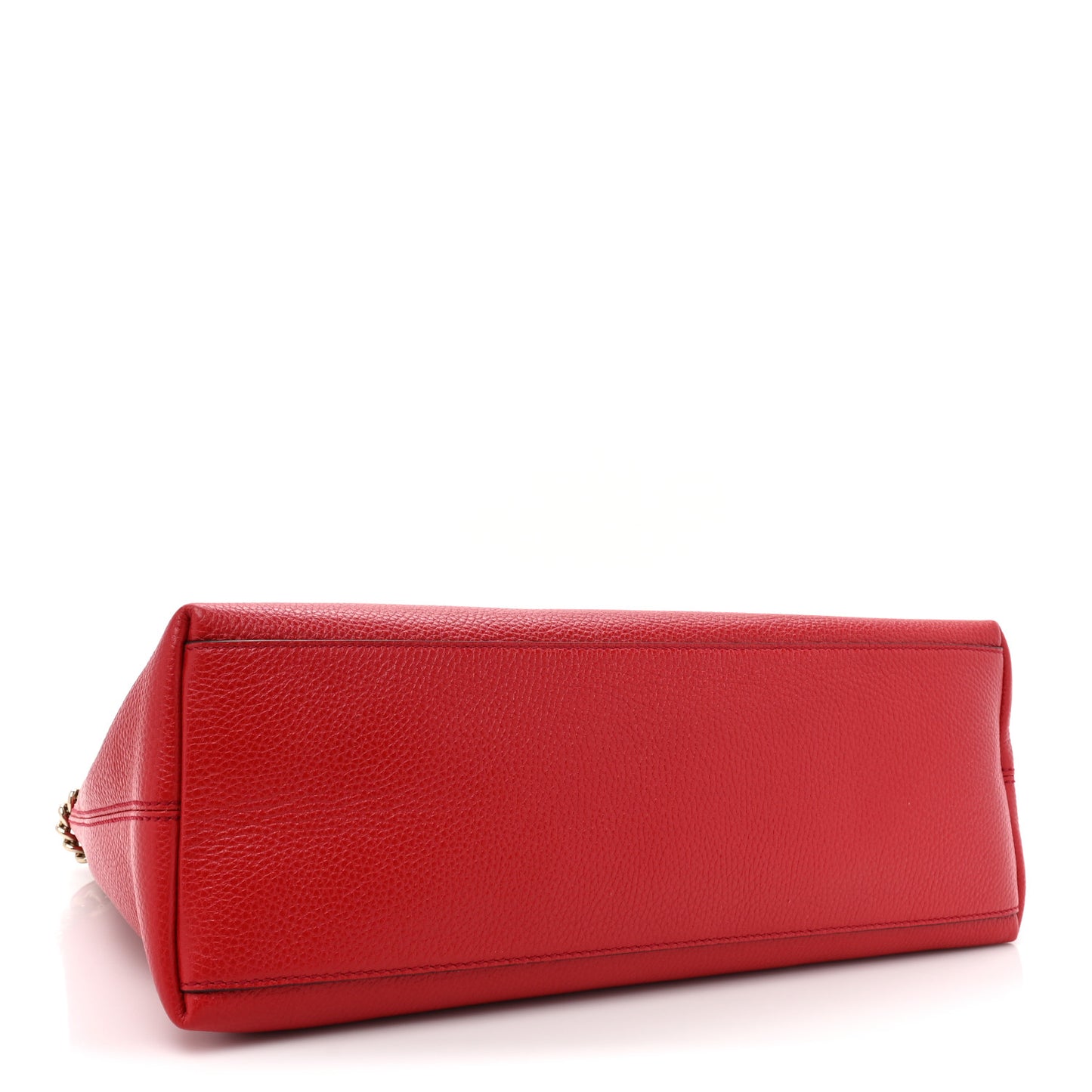 Pebbled Calfskin Medium Soho Chain Shoulder Bag Tabasco Red