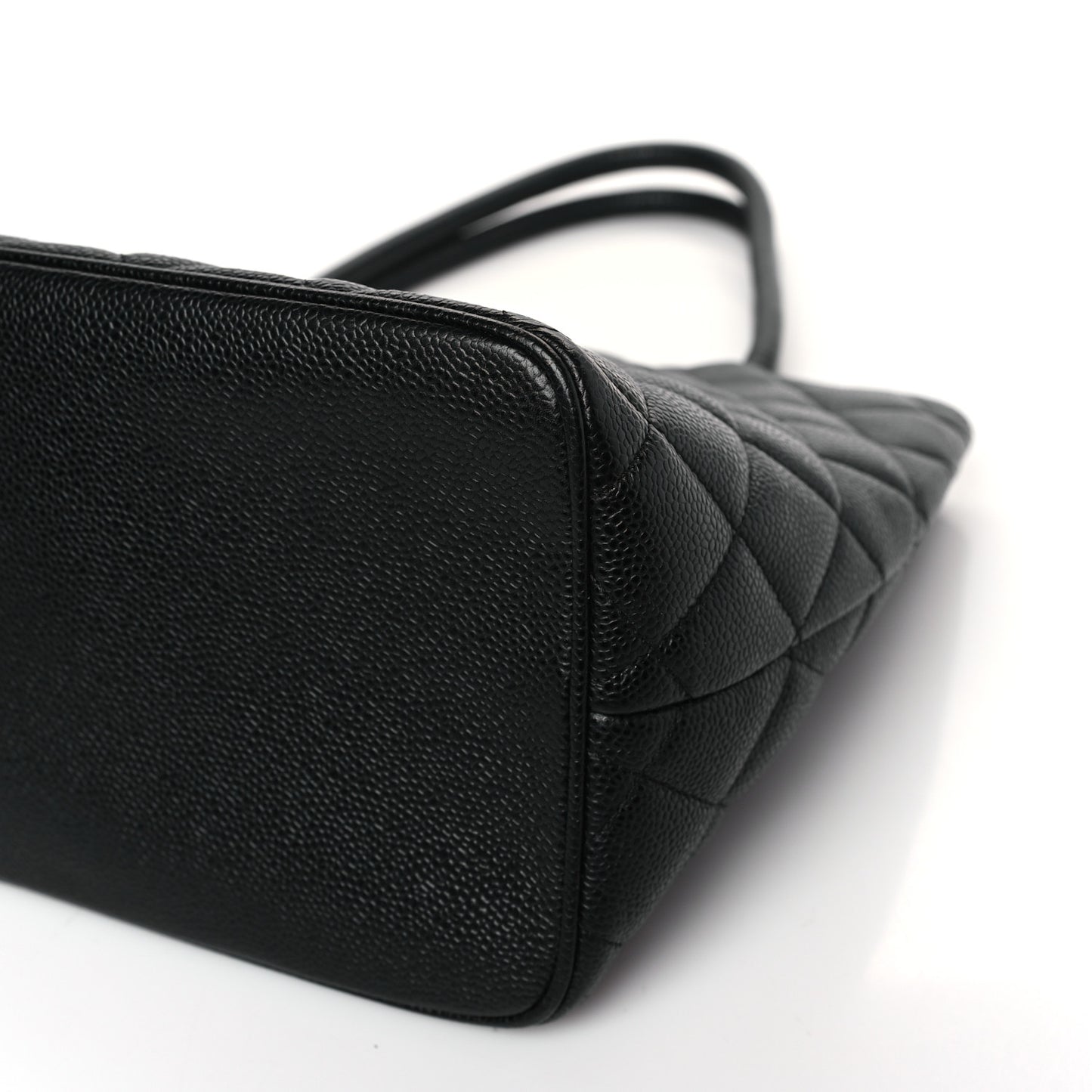 Caviar Quilted Medallion Tote Black