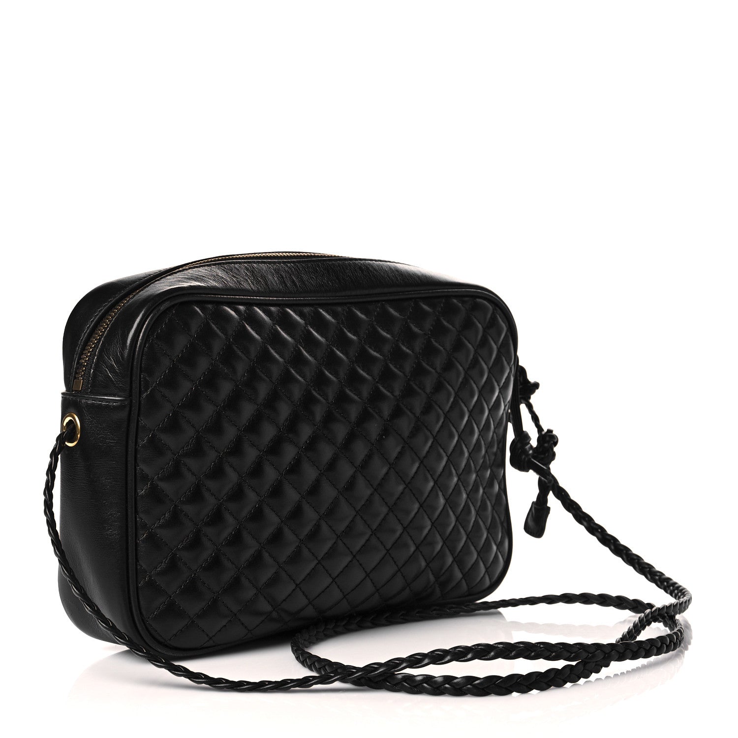 Gucci Calfskin Web Trapuntata Small GG Shoulder Bag Black 3 of 13