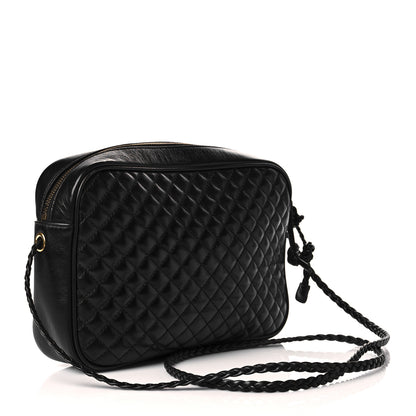 Gucci Calfskin Web Trapuntata Small GG Shoulder Bag Black 3 of 13