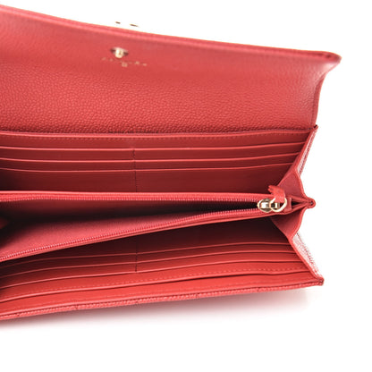 Chanel Caviar Quilted Large Boy Gusset Flap Wallet Red 5 of 9