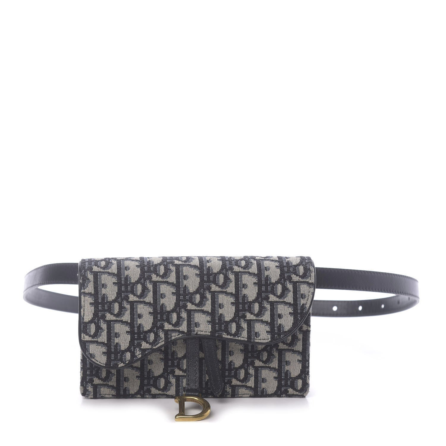 Christian Dior Oblique Saddle Belt Bag Blue 1 of 11