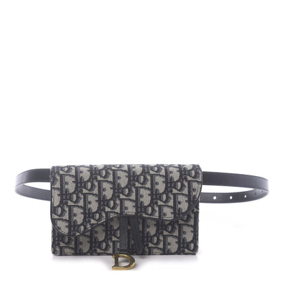 Christian Dior Oblique Saddle Belt Bag Blue 1 of 11