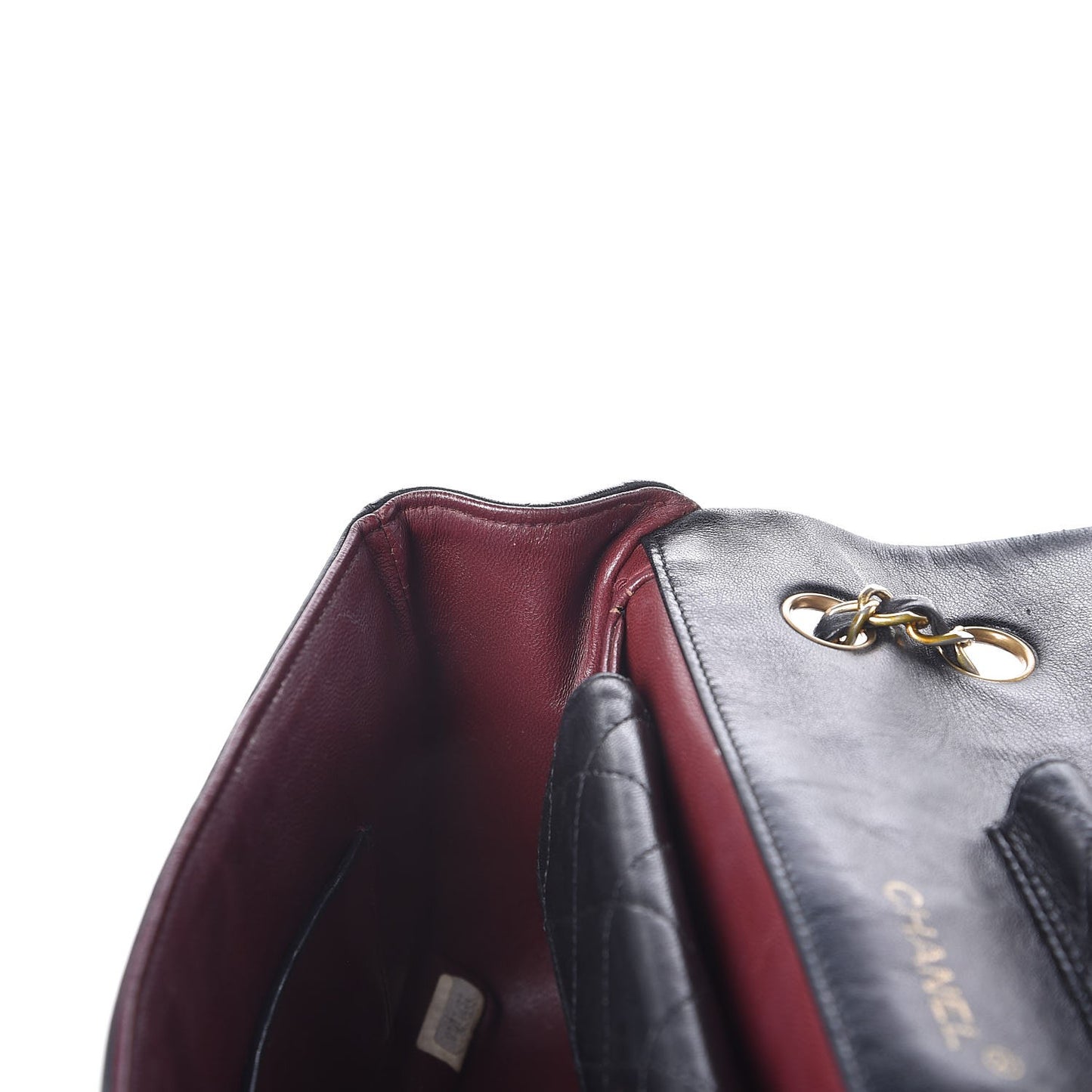 Lambskin Quilted Jumbo Single Flap Black