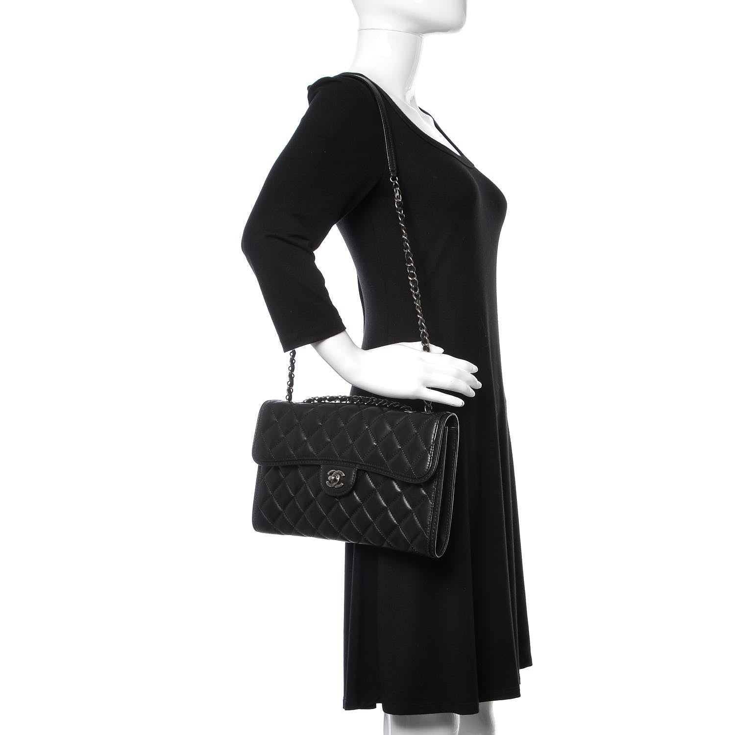 Chanel Lambskin Quilted Citizen Zip Flap Black 2 of 10