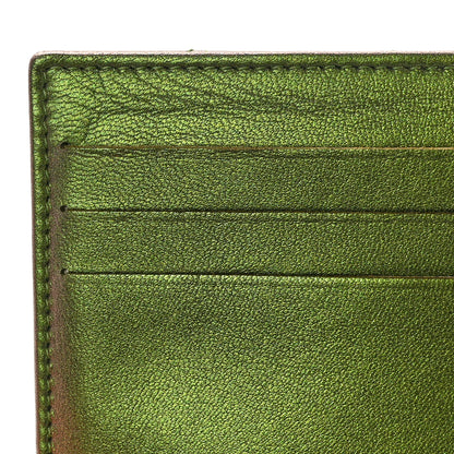 Chanel Iridescent Lambskin Quilted Small Compact Wallet Green 11 of 13