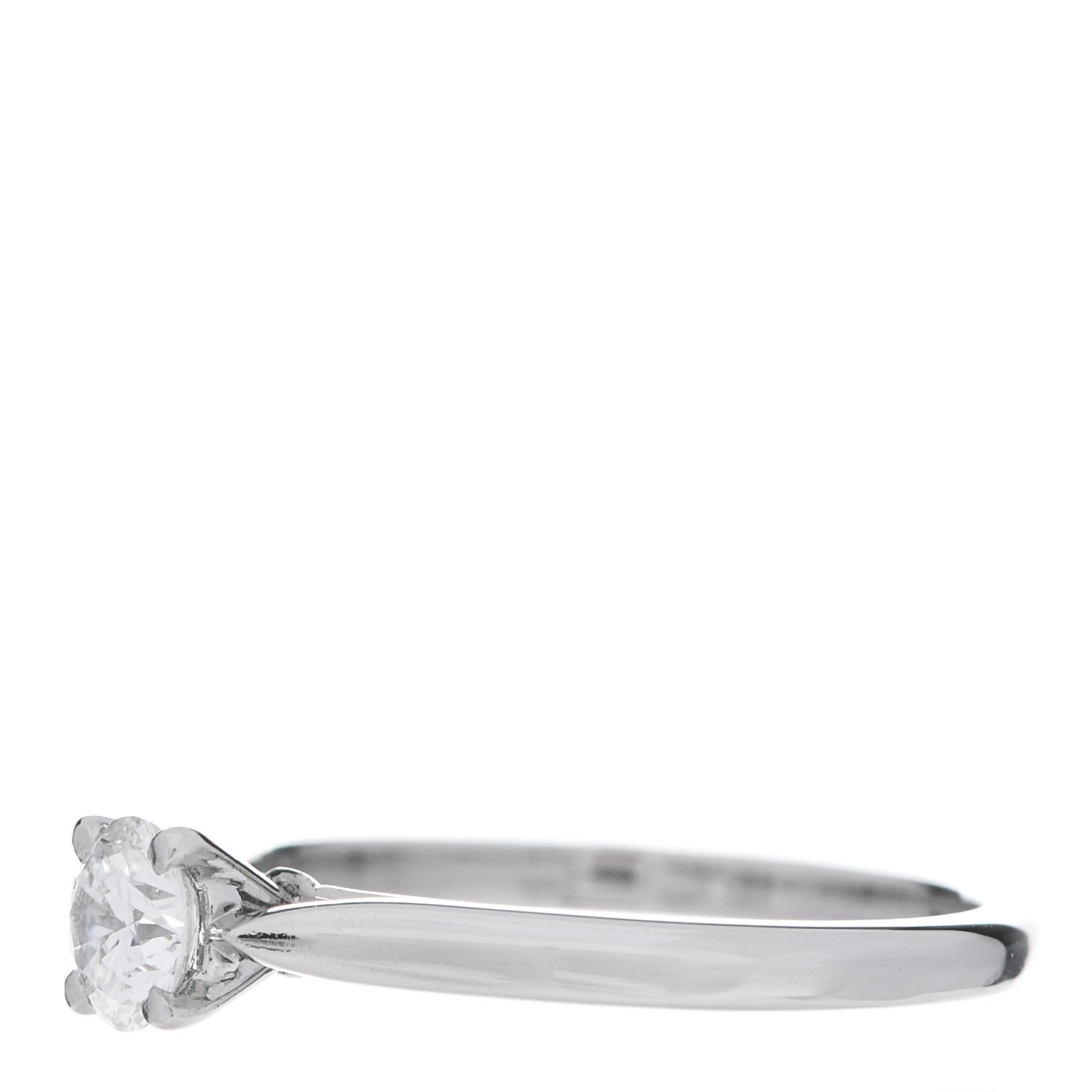 Cartier Platinum Diamond .28ct Solitaire Engagement Ring 46 3.75 3 of 8