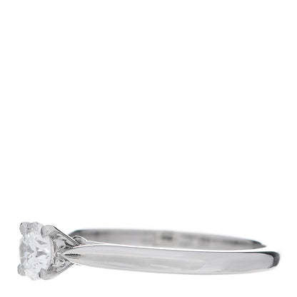 Cartier Platinum Diamond .28ct Solitaire Engagement Ring 46 3.75 3 of 8