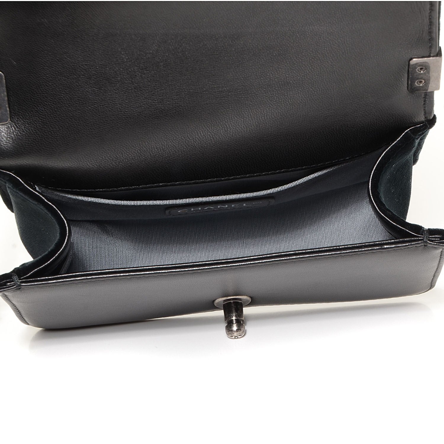 Chanel Velvet Quilted Small Boy Flap Black 5 of 8