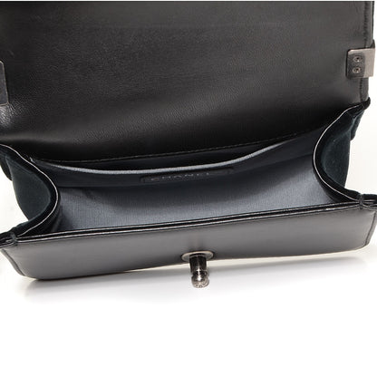 Chanel Velvet Quilted Small Boy Flap Black 5 of 8