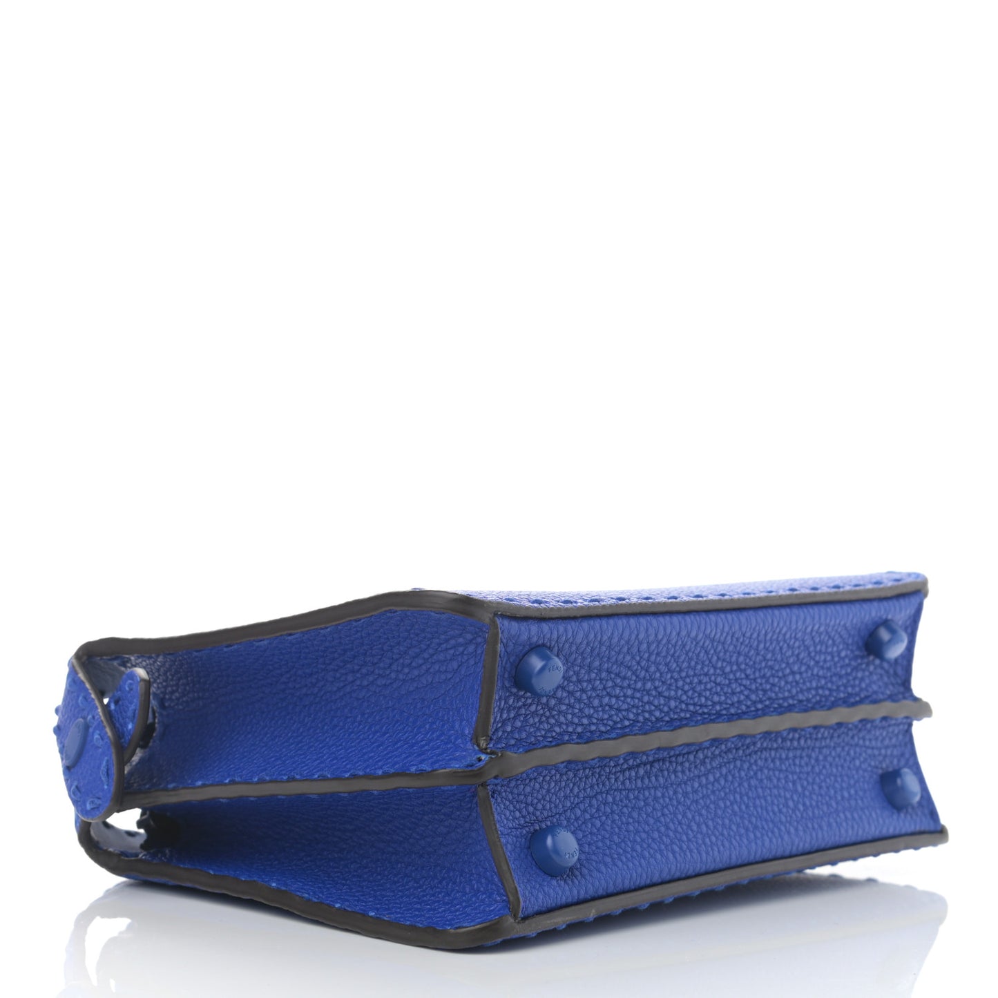 Cuoio Romano Vitello Cover Sellerissima Monochrome Mini Peekaboo I SEE U Satchel Blue Neon
