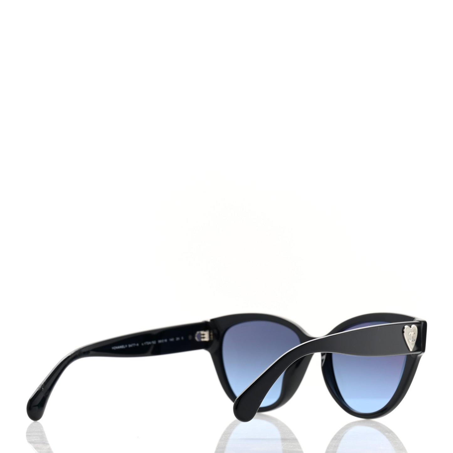Acetate Enamel Heart Butterfly Sunglasses 5477-A Black