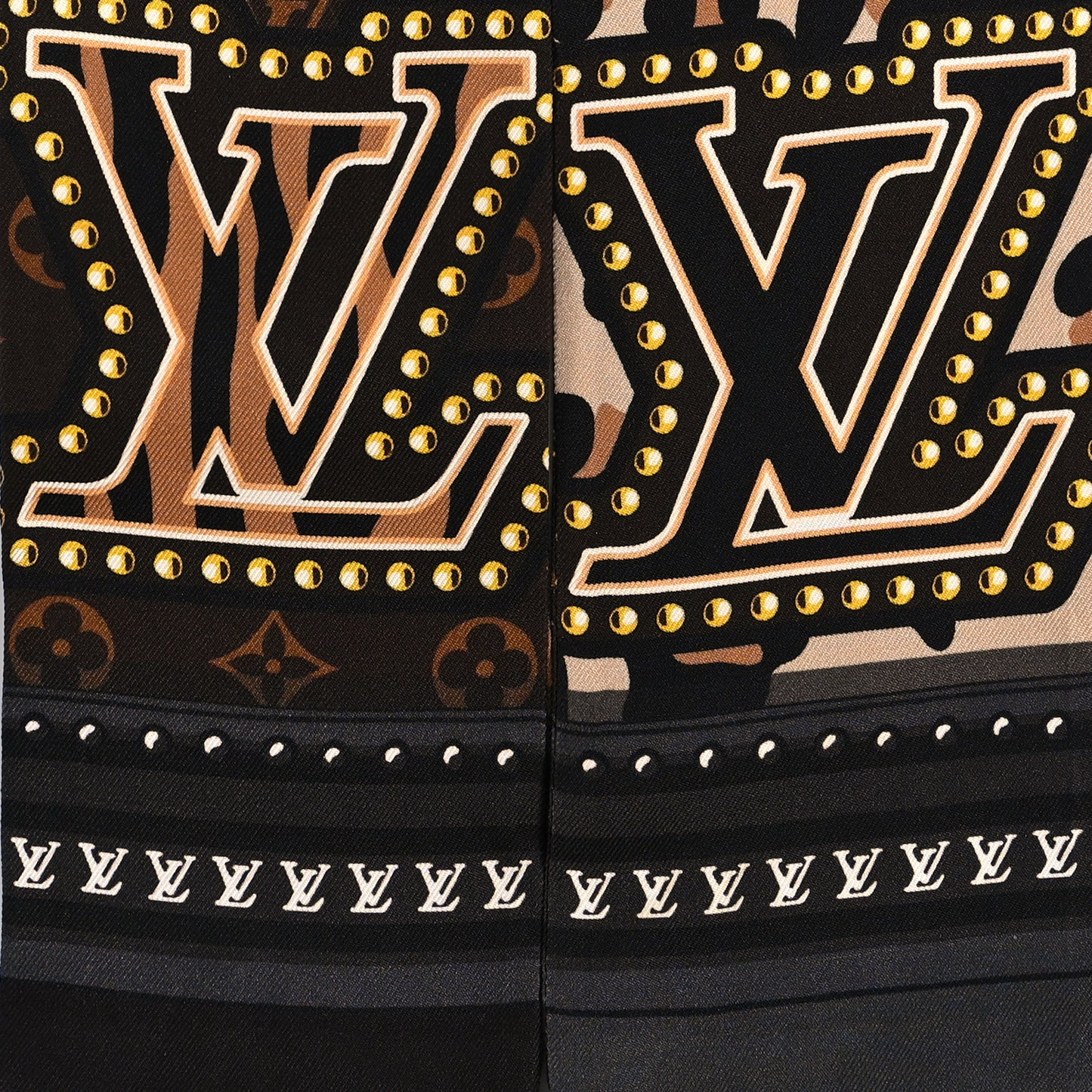 Silk Monogram LV World Bandeau Brown