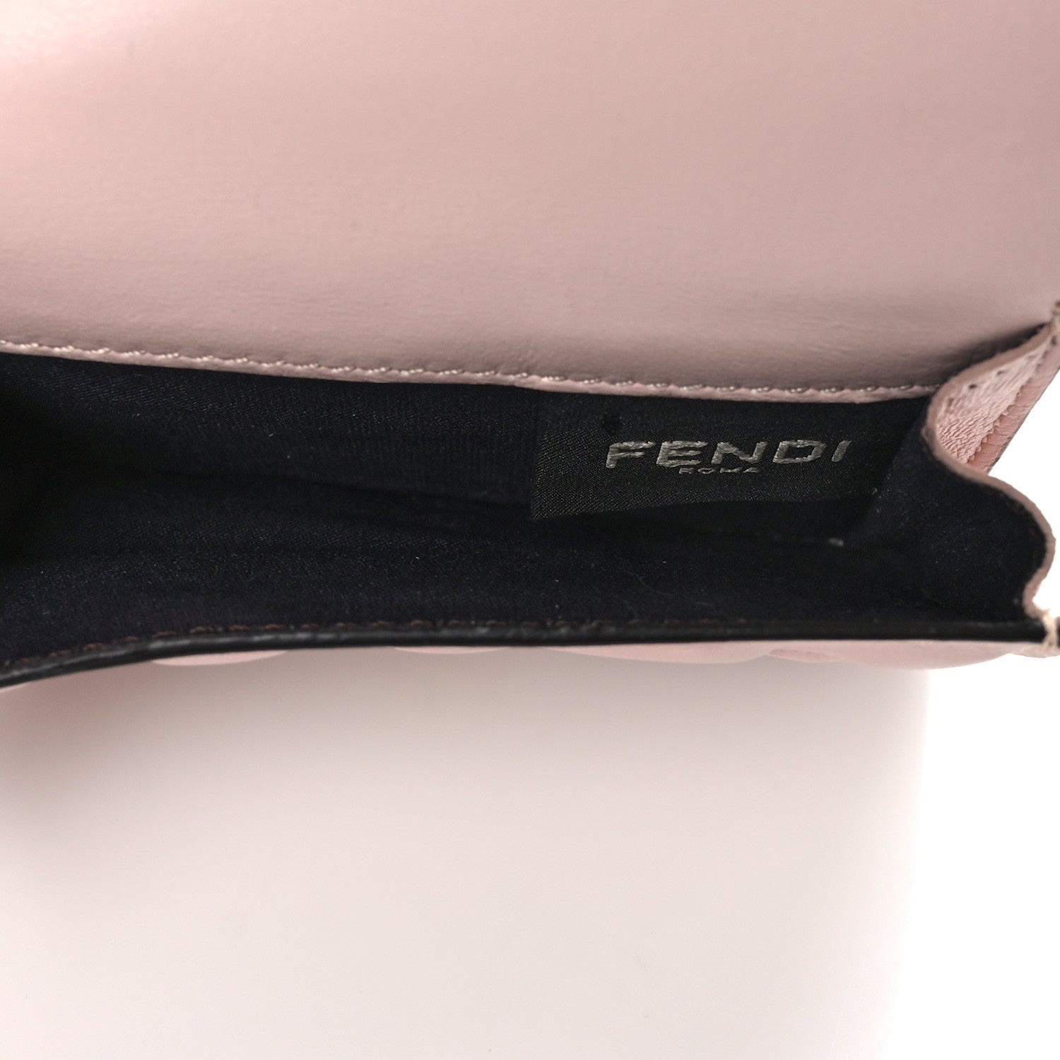 Fendi Nappa Matisse FF Diagonal Embossed Micro Tri-Fold Wallet Rosa Quarzo 6 of 10