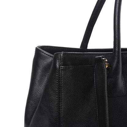 Chanel Calfskin Cerf Executive Shopper Tote Black 15 of 18