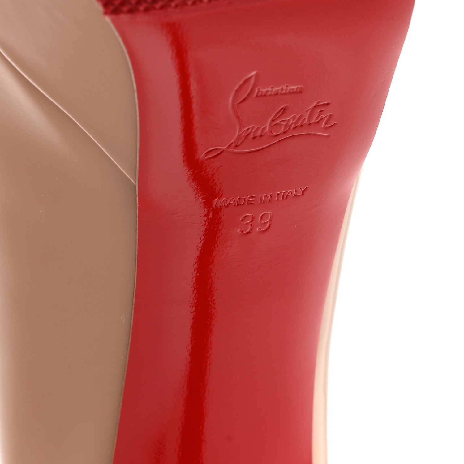 Christian Louboutin Patent Bianca 140 Pumps 39 Nude 7 of 9
