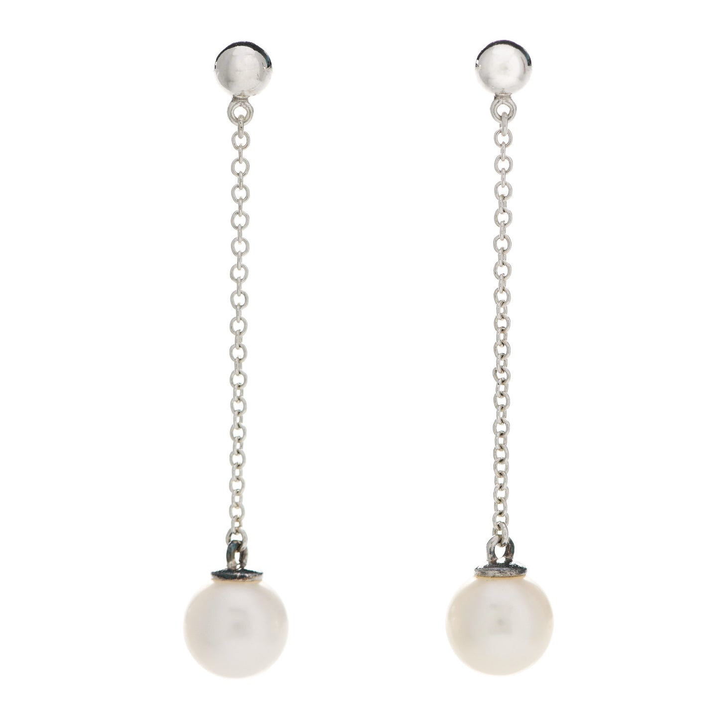 Sterling Silver Pearl Ziegfeld Drop Earrings