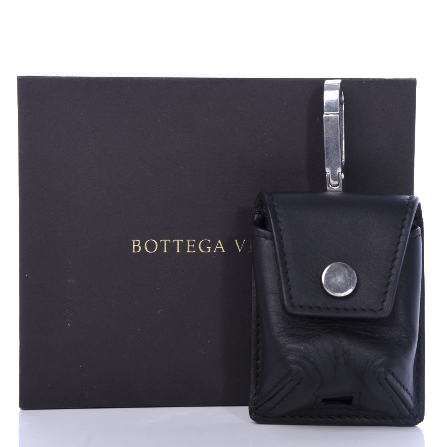 Bottega Veneta Calfskin Wireless Earbud Case Black 5 of 5