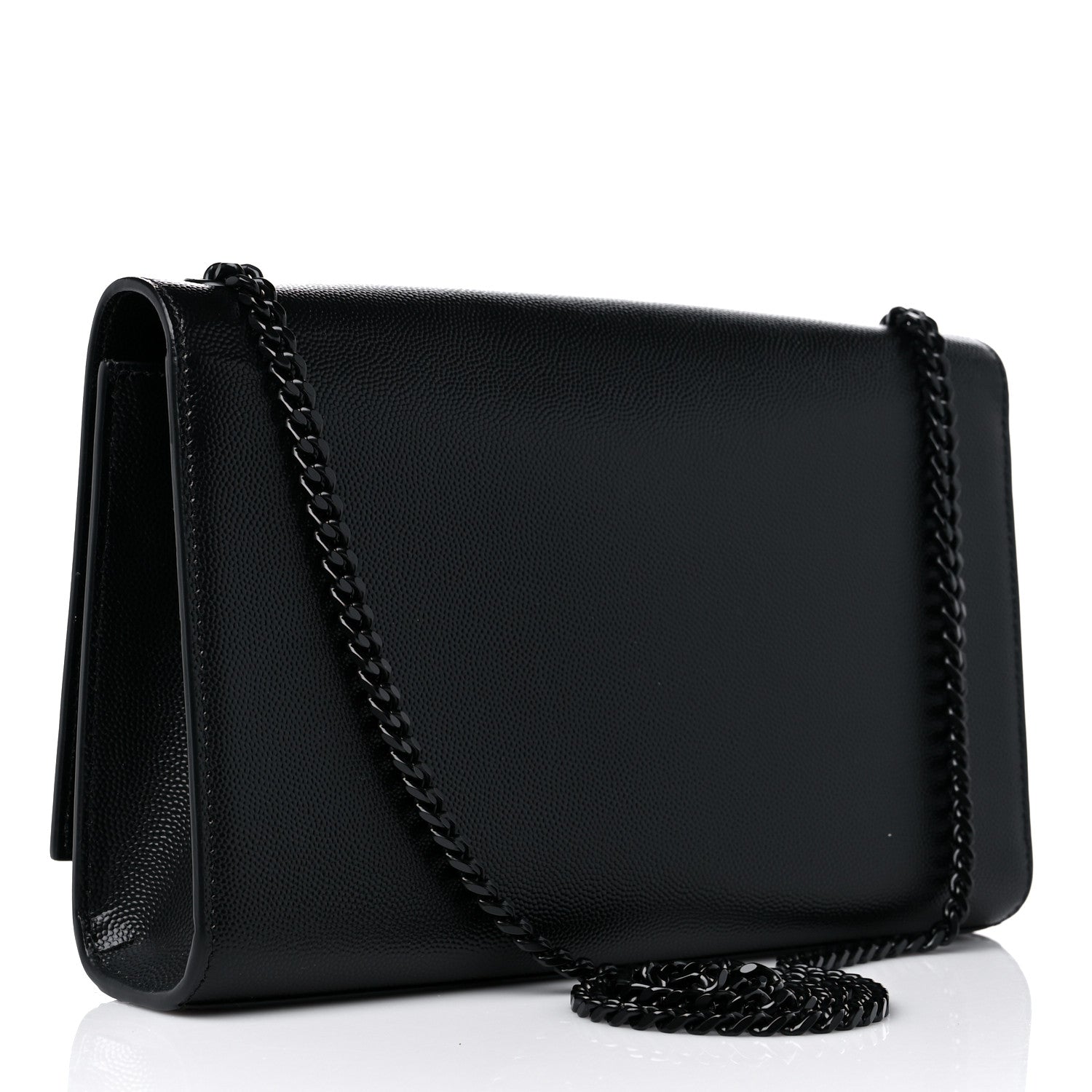 Saint Laurent Grain De Poudre Medium Classic Monogram Kate Satchel Black 3 of 9