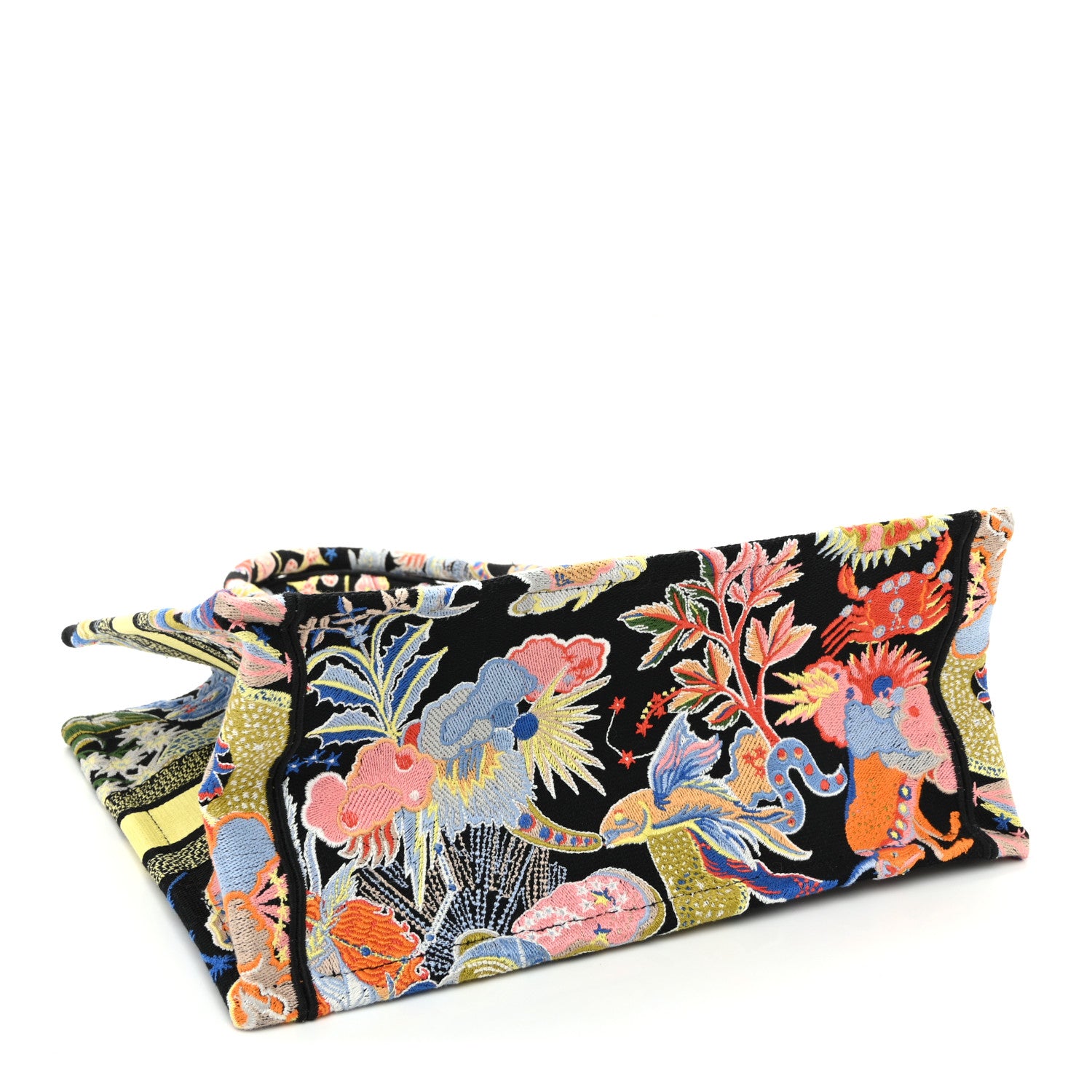 Christian Dior Canvas Zodiac Fantastico Embroidered Medium Book Tote Black Multicolor 4 of 13