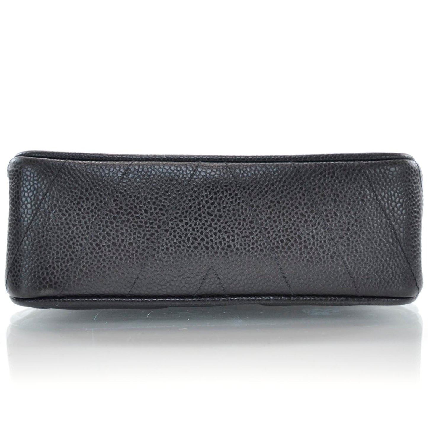 Caviar Chevron Mini Flap Black
