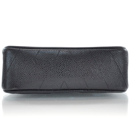 Chanel Caviar Chevron Mini Flap Black 6 of 10
