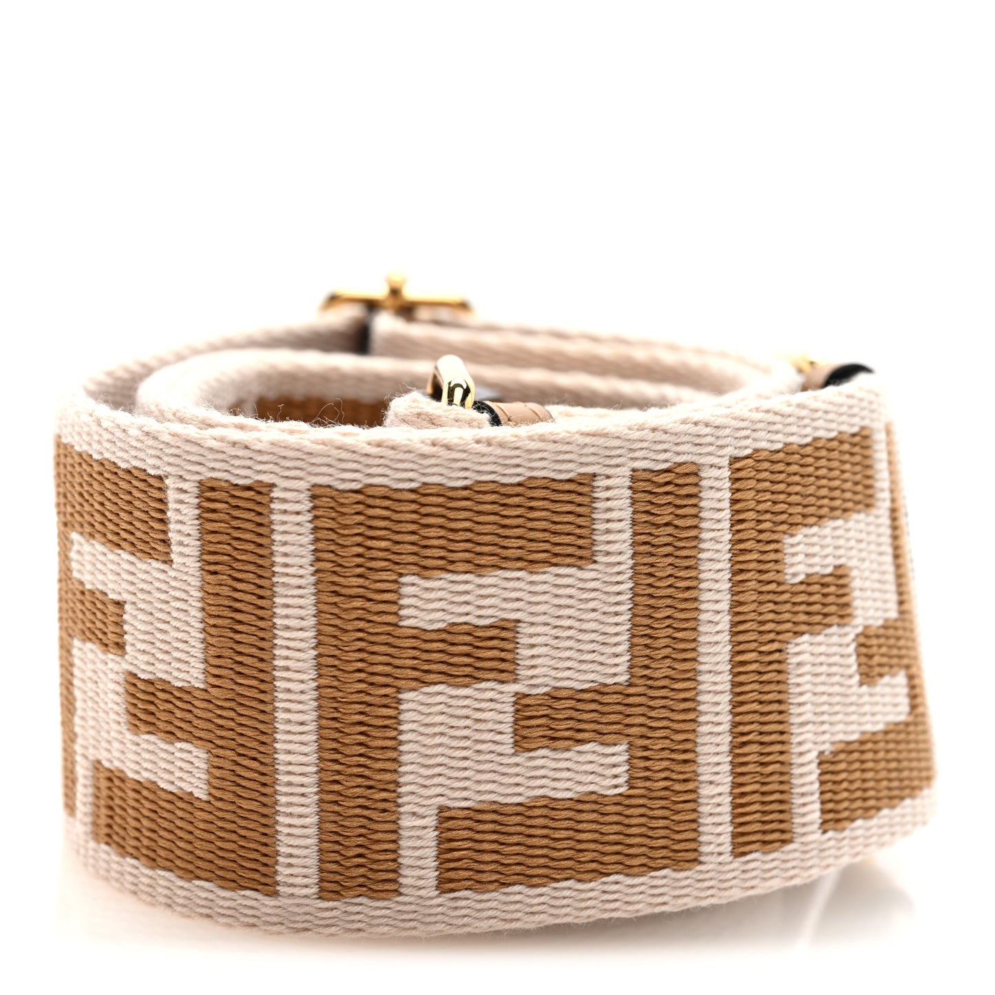 Ribbon Vitello King FF 1974 Adjustable Strap You Poudre Cuoio Miele Scuro