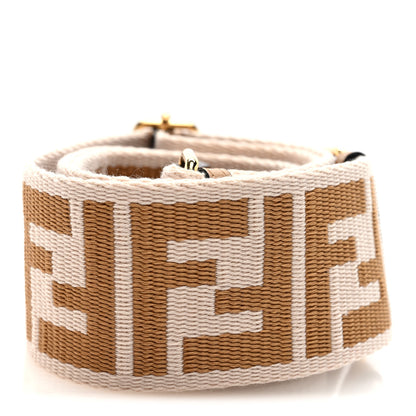 Fendi Ribbon Vitello King FF 1974 Adjustable Strap You Poudre Cuoio Miele Scuro 2 of 3
