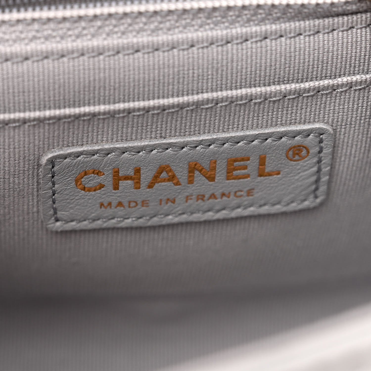 Chanel Lambskin Quilted Mini Flap Light Grey 6 of 10