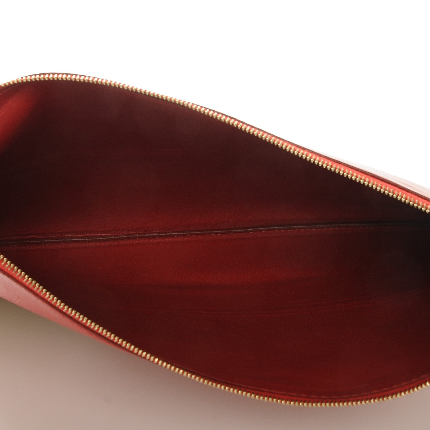 Celine Lambskin Bi-Color Solo Clutch Pouch Raspberry Butter 5 of 6
