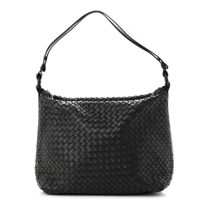 Bottega Veneta Nappa Intrecciato Shoulder Bag Black 1 of 12