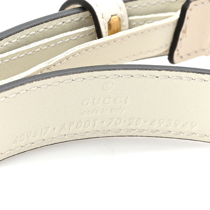Gucci Calfskin Double G 20mm Belt 70 28 Mystic White 3 of 4