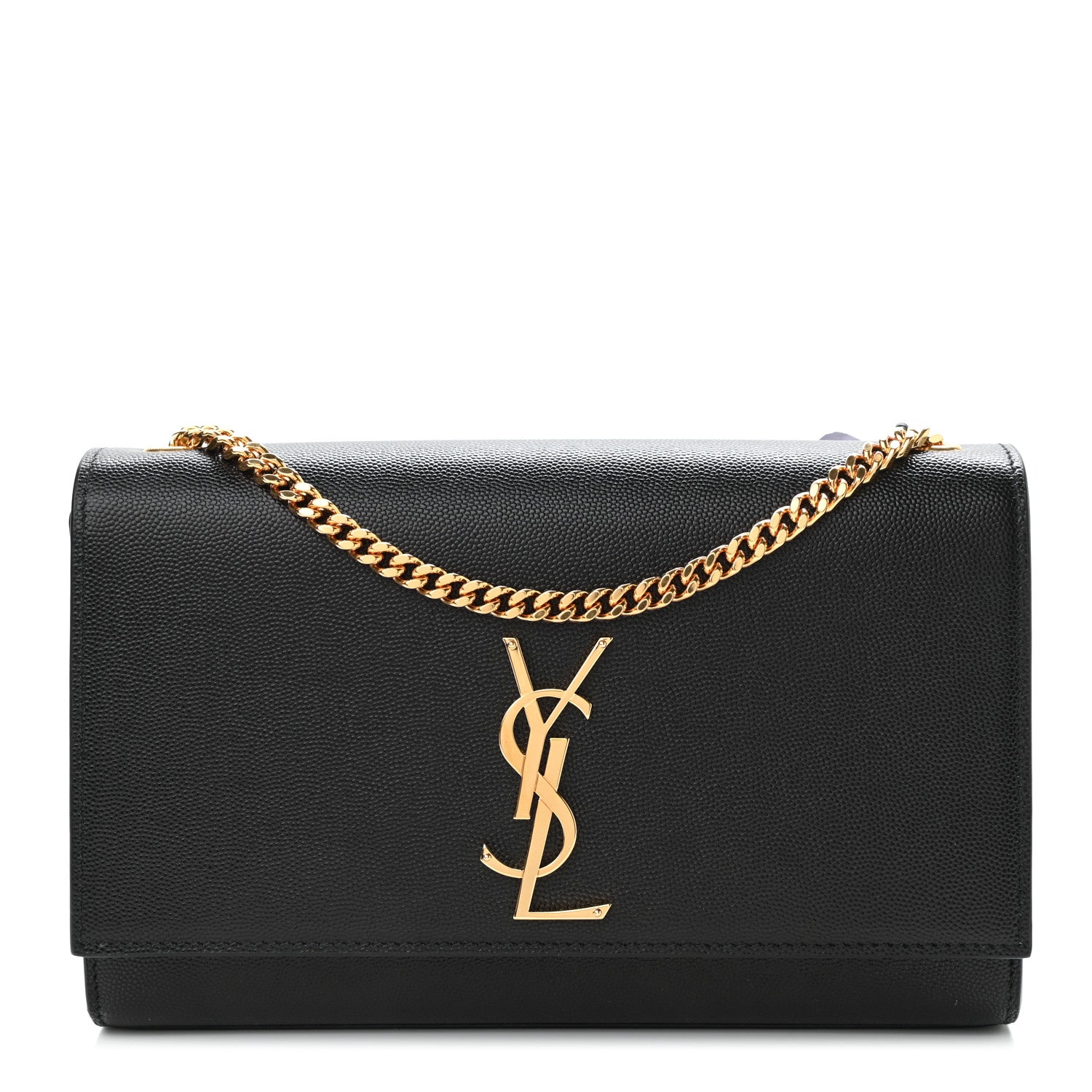Saint Laurent Grain De Poudre Medium Classic Monogram Kate Satchel Black 1 of 10