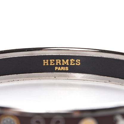 Hermes Enamel Printed Narrow Bracelet 65 4 of 5