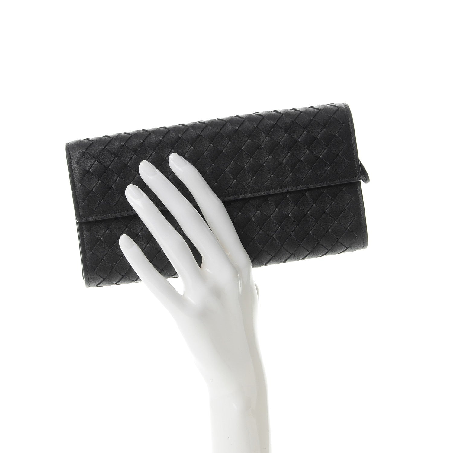 Bottega Veneta Nappa Intrecciato Continental Flap Wallet Nero Black 2 of 9