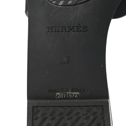 Hermes Rubber Aloha Sandals 37 Black 6 of 8