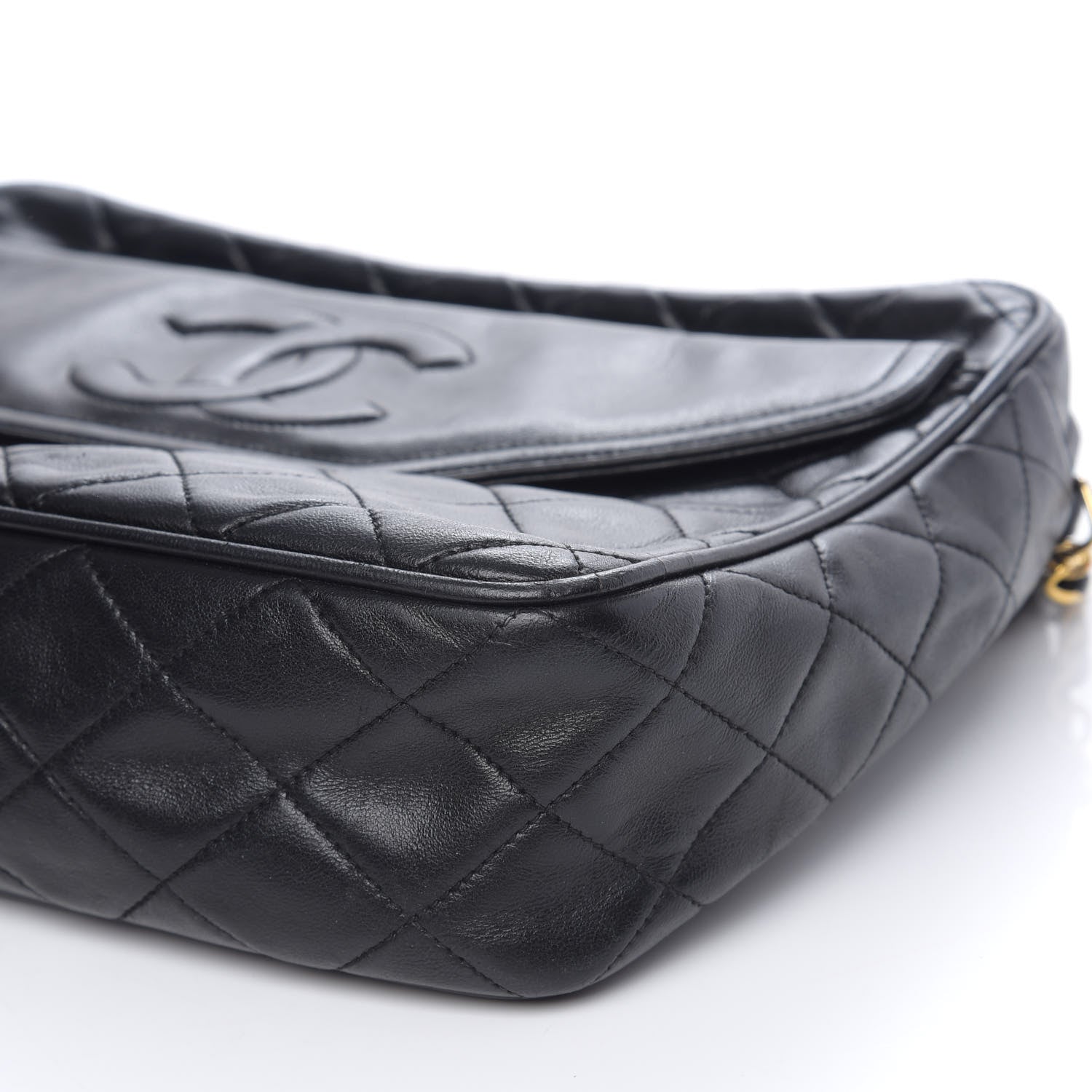 Chanel Lambskin Quilted CC Tassel Camera Case Black 9 of 10