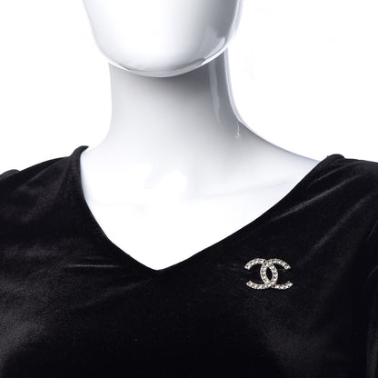 Chanel Crystal CC Brooch Gold 2 of 5