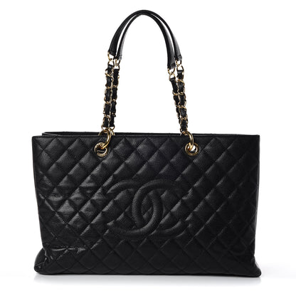 Chanel Caviar Quilted XL Grand Shopping Tote GST Black 1 of 9