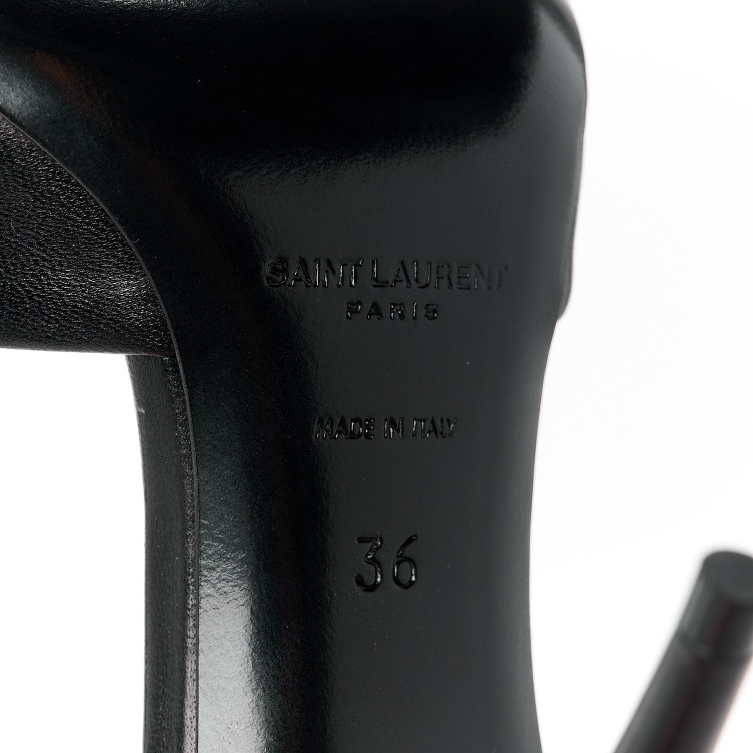 Saint Laurent Calfskin New Belfagor Sexy 95mm Mules 36 Black 6 of 9