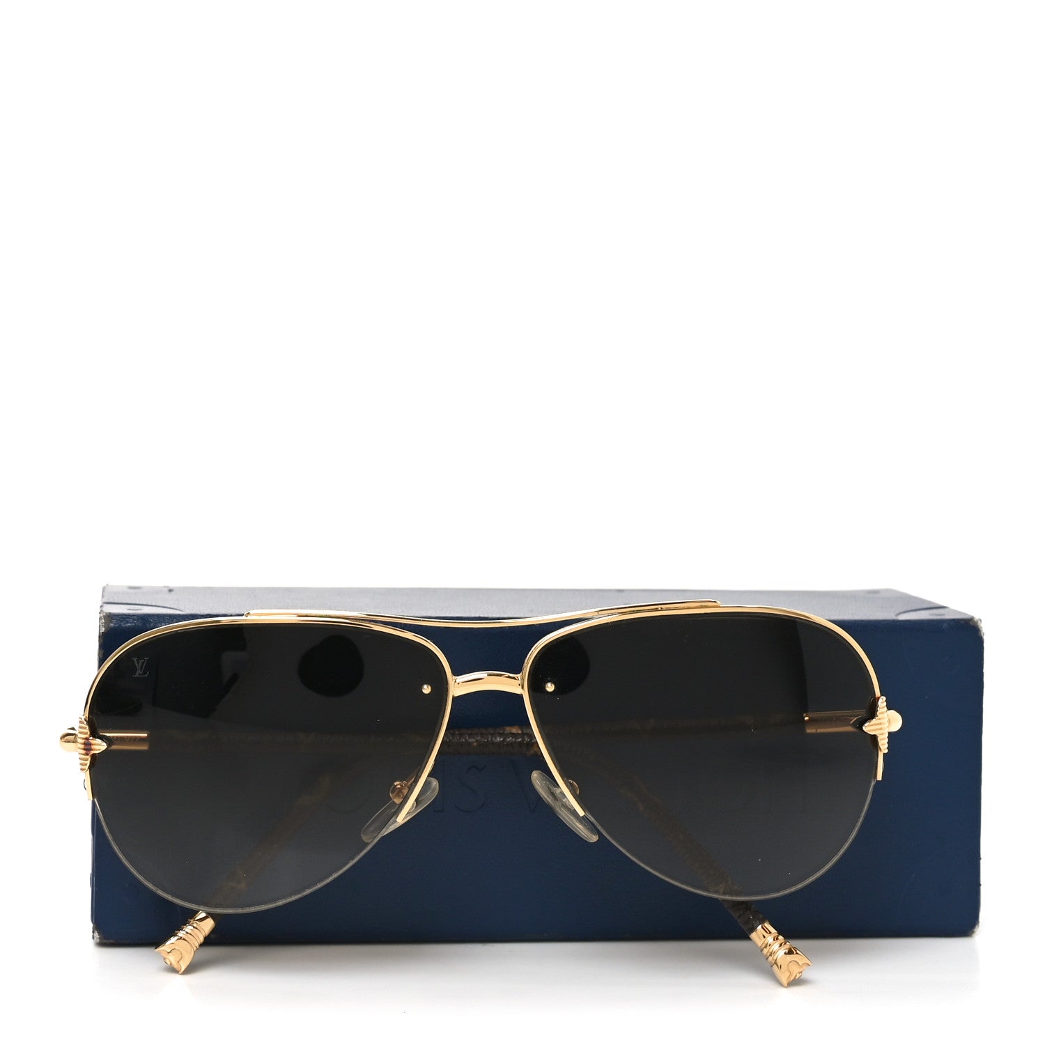 Louis Vuitton Monogram Petite Viola Pilote Aviator Sunglasses Z0571U Brown 8 of 8