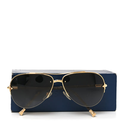 Louis Vuitton Monogram Petite Viola Pilote Aviator Sunglasses Z0571U Brown 8 of 8