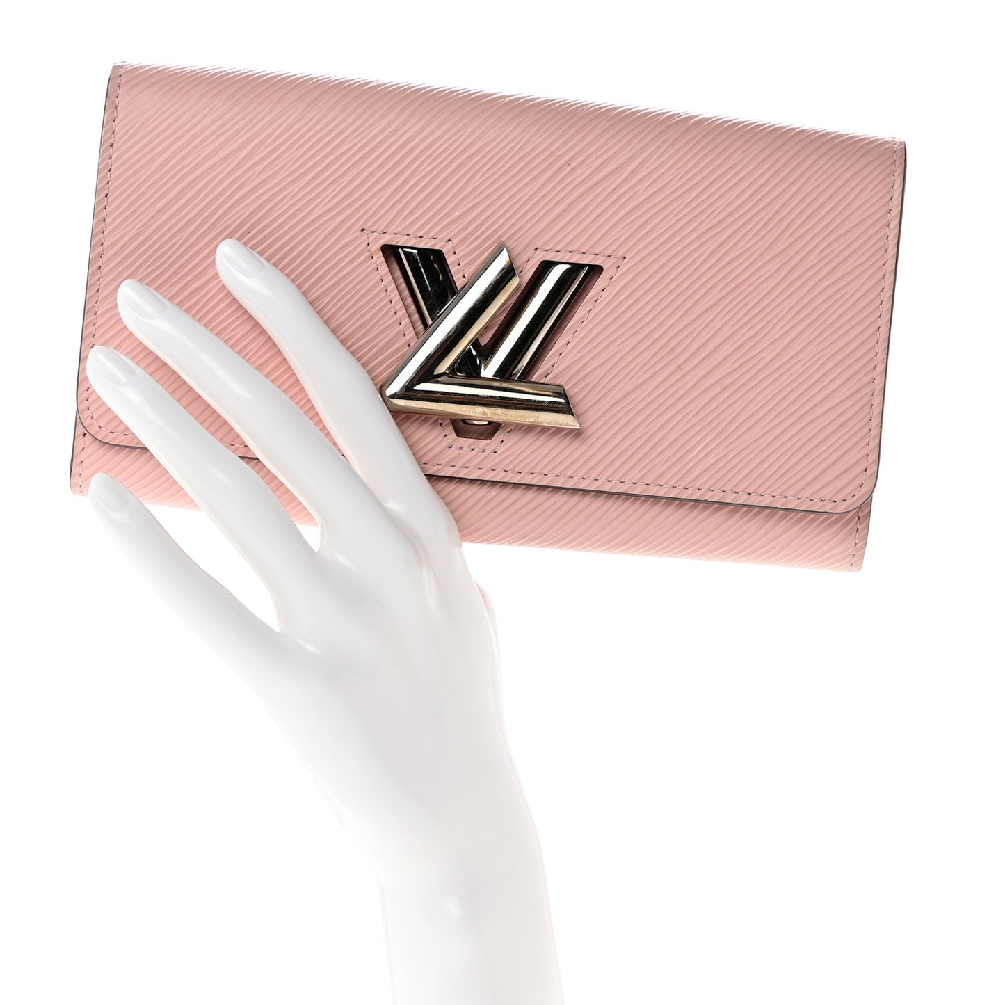 Epi Twist Wallet Rose Ballerine